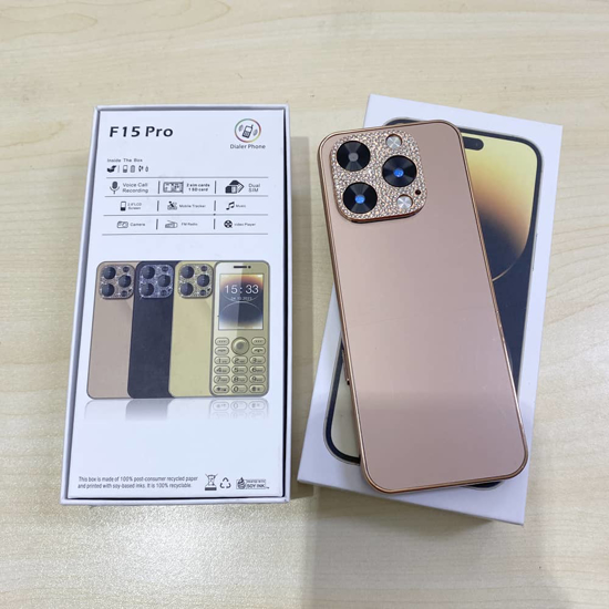 Image sur Téléphone  à clavier GSM F15 Pro s mobile - 2.8" - 16Mo/8 Mo RAM - 1000 mAh - Double Sim - design iphone -  Garantie 13 Mois